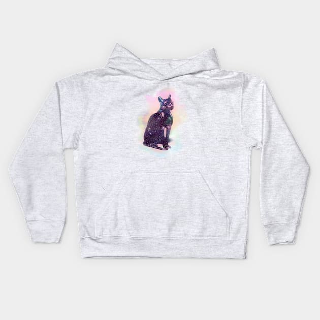 Egyptian cat Kids Hoodie by vita95gelman